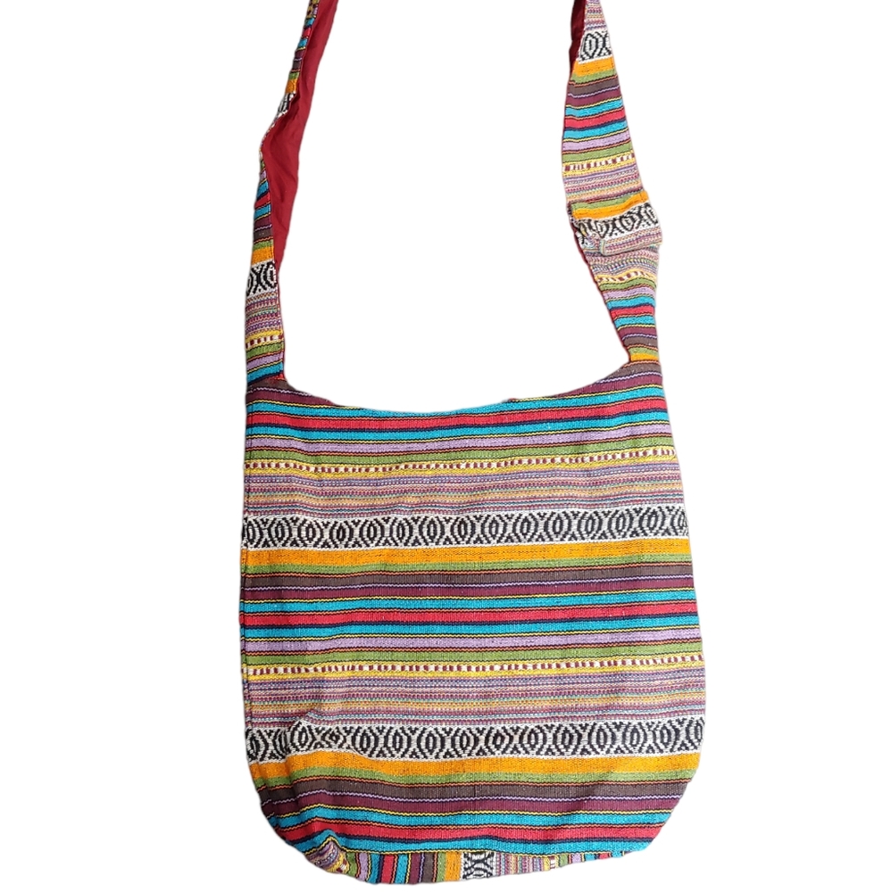 Hobo Womens Bag Kilm Multi Color Multi Pattern Boho Hippie Festival Shoulder Bag